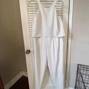 Trina Turk White Anchor Jumpsuit, size 16